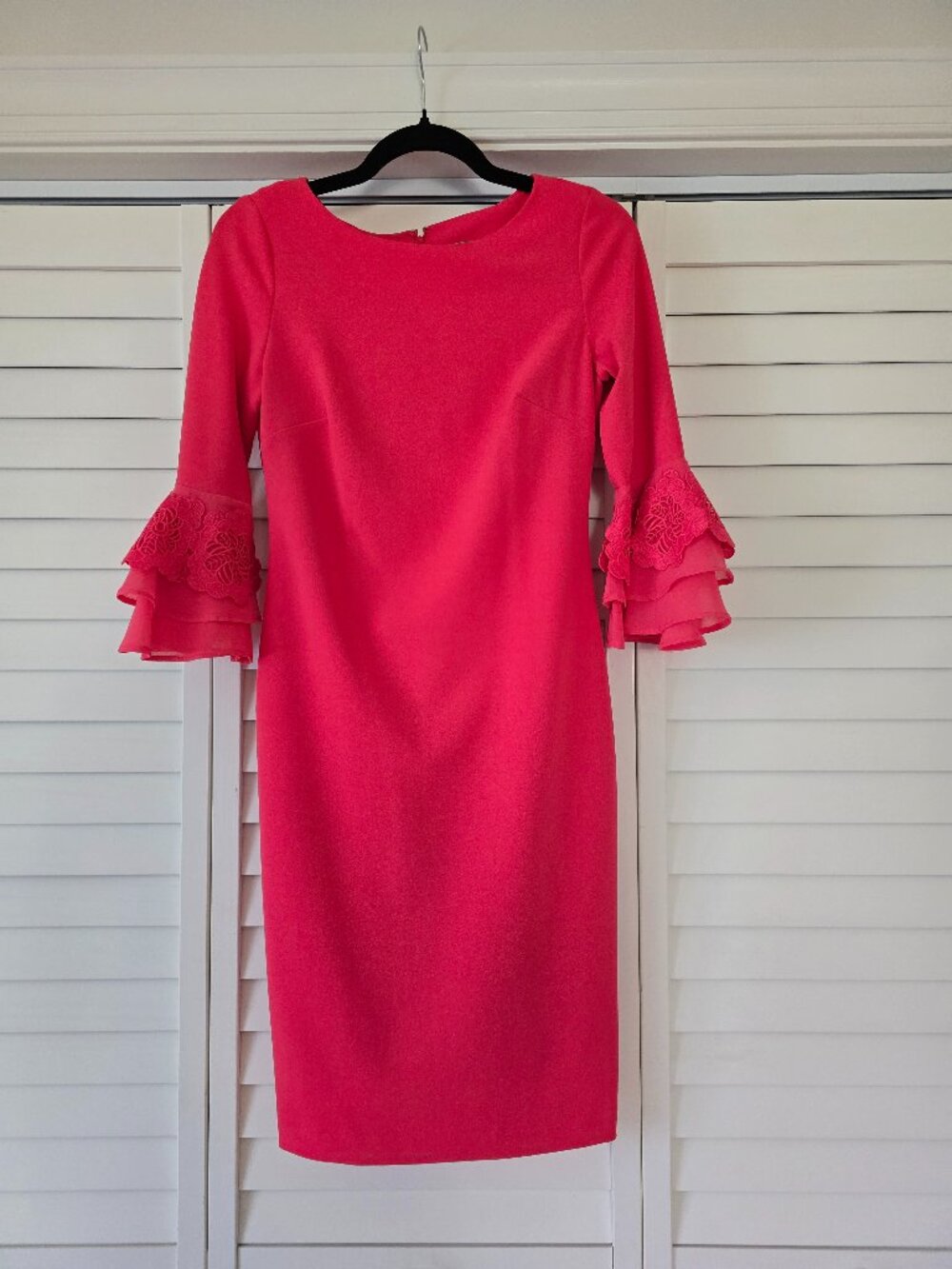 Calvin Klein Ruffle Sleeve Shift Dress